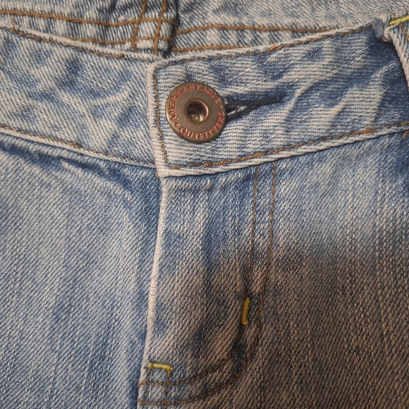 Vintage American Eagle micro zip floral Embroidered denim bermuda shorts SZ  2 - Picture 10 of 10